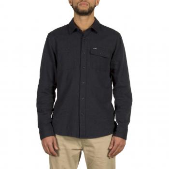 Volcom Hickson Camisa de Manga Larga, Hombre, Azul