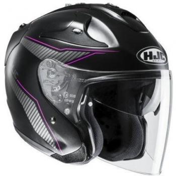 HJC FG-Jet Jike MC8Sf - Casco de Moto, Talla S, Color Negro y Rosa