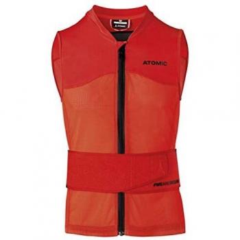 Atomic Chaleco Protector de esquí para Hombre, Live Shield Vest M, Rojo, Talla L