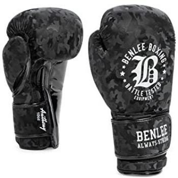 Guantes de Boxeo Benlee Anthony de Piel Sintética, Color Negro, Gris y Blanco - 12 oz