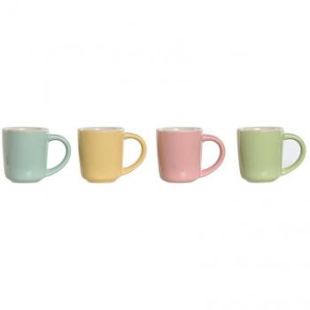 Juego de Tazas de Café Pastel Porcelana 90 ml 4 Piezas