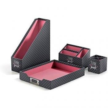 Miquelrius 16909 - Organizador sobremesa think pink m, 4 piezas