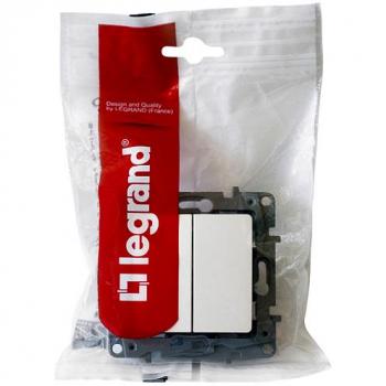 Legrand 664702 Conmutador Doble Niloé, 10 Ax, 250 V, Blanco