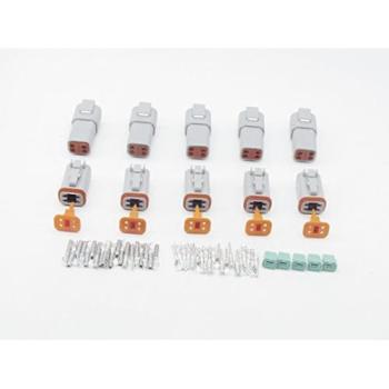 CNKF 5 juegos DT 4 pines macho hembra macho gris auto impermeable conector de cable eléctrico conector DT06-4S/DT04-4P