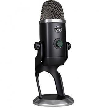 Blue Micrófono Yeti X profesional con condensador USB y medición de alta resolución, iluminación LED, botón inteligente, efectos Blue VO!CE, para gaming, streaming y podcasting en PC y Mac - Negro