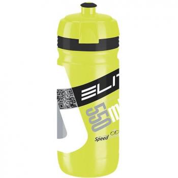 Elite Corsa - Bidón de ciclismo, color amarillo/negro, 550 ml