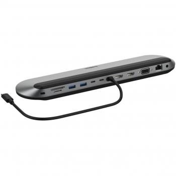 Base para portátil y replicador de puertos Alámbrico USB 3.2 Gen 2 (3.1 Gen 2) Type-C Belkin INC014BTSGY Negro, Gris