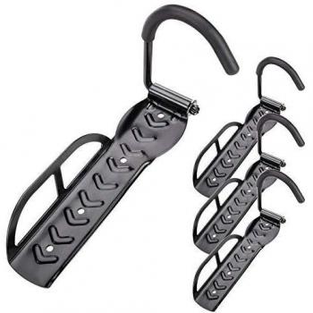 PrimeMatik KI005-VCES Gancho de Pared Ajustable para Colgar Bicicleta por la Rueda 4 Unidades