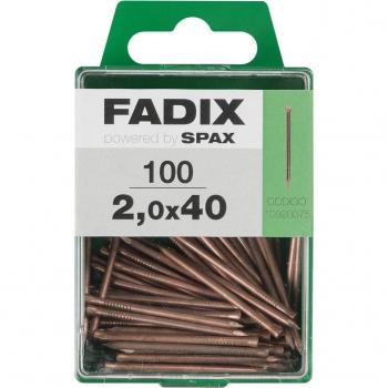 FADIX - Clavo de Acero para Rodapiés Ø2 x 40 mm - Caja de 100 Unidades