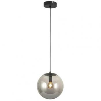 Lámpara Colgante Boston Negro Fumé Esférica 1xE14