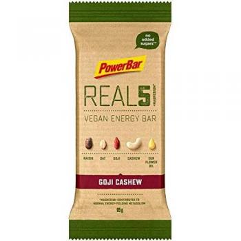 PowerBar Barres Real 5 Vegan Energy Bar 18x65gr Goji