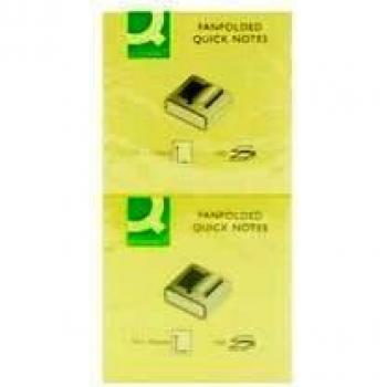 Notas Adhesivas en Zig-zag, Tipo Post-it, 76x76 mm, 100 Hojas Amarillas Autoadhesivas Removibles
