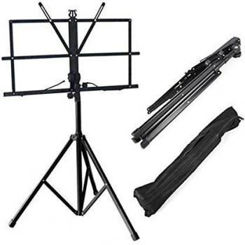 Atril Soporte Metalico para Musica Partituras Bandas Orquestas con Funda