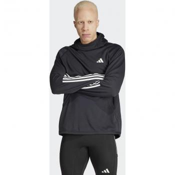 Sudadera de running Adidas Own The Run 3S Hoodie Hombre Negro