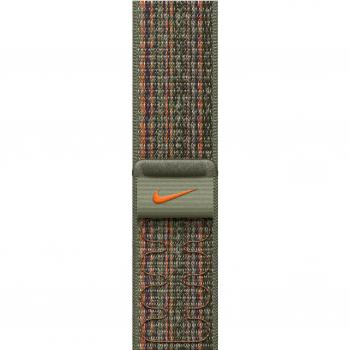 Correa Loop Nike Sport para Apple Watch de 45 mm en color Secuoya/Naranja