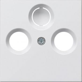 GIRA Cover for Coaxial Aerial Outlet, Pure White, Satin (086927)