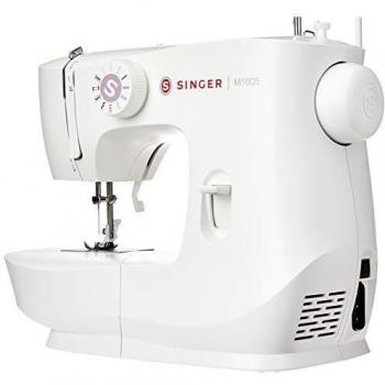 Singer M1605 Electric Sewing Machine - 6 Stitches, White, Free Arm
