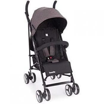 Cochecito Kikkaboo Beetle - Ruedas dobles de 6 pulgadas, reposapiés ajustable, respaldo reclinable con una sola mano