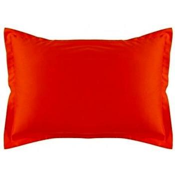 Essix de D68-32005-201037-SXU - Funda de almohada rectangular, satén de algodón, 50 x 70 cm, color naranja