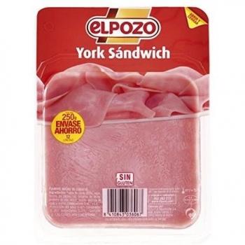 ElPozo York Sandwich Fiambre Magro Cerdo, 250g