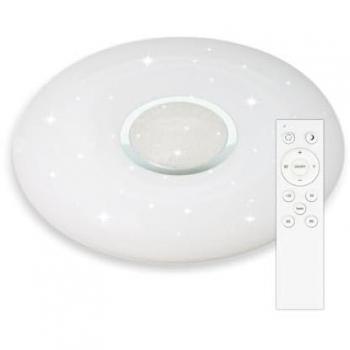 Plafón LED Redondo 60W con Mando a Distancia, Cambio de Color 3 en 1, Efecto Estrellado, Regulable - Diámetro 493mm, Altura 80mm