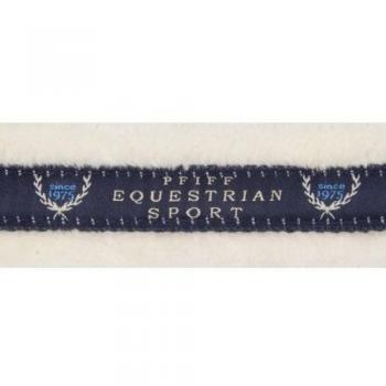 PFIFF Halfter mit Kunstfell unterlegt, blau-beige, Pony