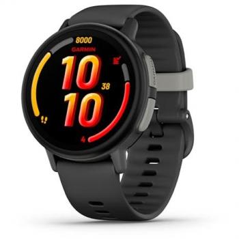 Garmin Bounce 2 - Smartwatch Infantil LTE, Pantalla AMOLED 1.2, Caja de 43mm, Correa de Silicona, Resistente al Agua (5 ATM), Gris Oscuro