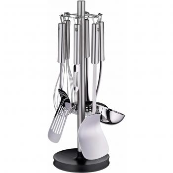 WMF Profi Plus Juego de Cocina con Soporte, Acero Inoxidable Pulido, 42.5 cm