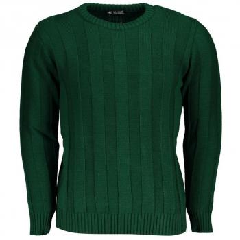 U.S. Polo Assn. Men's Grand Polo Green Crew Neck Sweater with Contrast Details, Size L