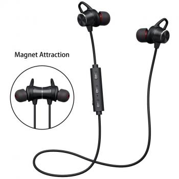 Auriculares Bluetooth GRDE Stereo Bluetooth V4.1 Earphones con Cancelación de ruido CVC6.0 y Sweatproof Auricular Inalámbrico Bluetooth 8 Horas de Duración para Deportes Correr de Gimnasio
