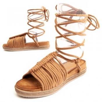 Sandalia Casual para Mujer Montevita Strips2 89309 Marrón Talla: 38