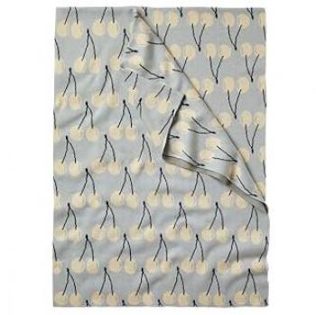 Manta Benetton 140 x 190 cm Acrílico Azul con Cerezas Amarillas 1000 gr