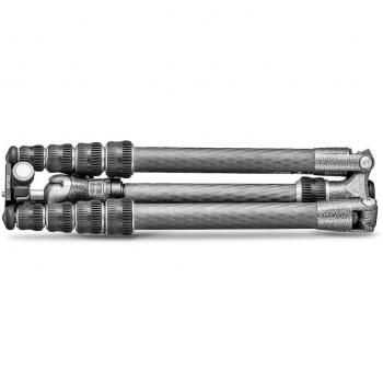 Gitzo GK1555T-82TQD Traveler, Trípode con rótula de bola central, Compacto, Plegable y Ligero, con columna corta incluida para tomas a nivel del suelo, Serie 1, 5 secciones, Fibra de carbono