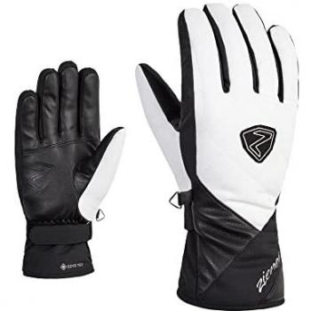 Guantes de esquí Ziener KAMEA GTX con tecnología Gore-Tex, diseño específico para mujer, aislamiento térmico, palma antideslizante y cierre ajustable en muñeca