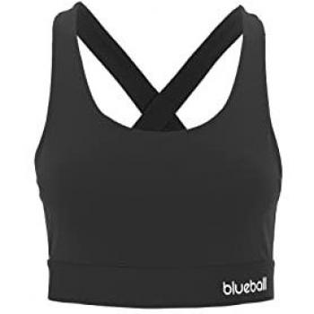 Blueball Sujetador Deportivo Crossback de Alto Impacto BB2300301 - M, Negro