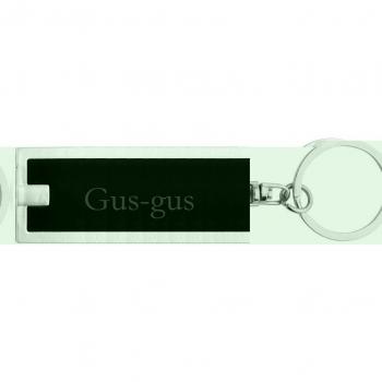 Llavero plástico personalizado con lámpara LED con Gus-gus