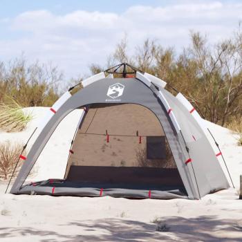 Tienda de playa impermeable para 2 personas con apertura rápida en colores azul, gris y verde