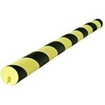 Metalworks NE/AMPU208NJ Protector esquina goma, color negro/amarillo, 40 mm Dia x 750 mm L
