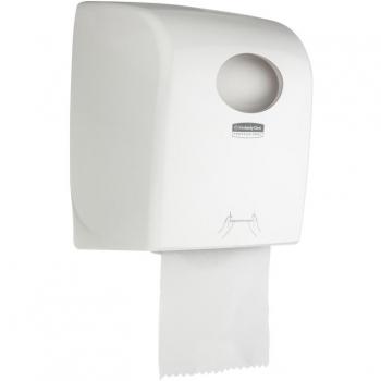 Dispensador de toallas en rollo Kimberly-Clark 685111 y dispensador de secamanos en rollo Aquarius 7375 - 1 dispensador de secamanos blanco