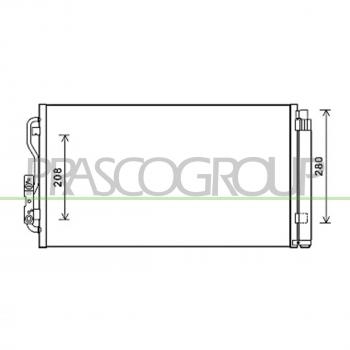 Condensador de aire acondicionado PRASCO BM028C001 con secador de aluminio 620 R134a para BMW 3 GT, Berlina y 1 Hatchback