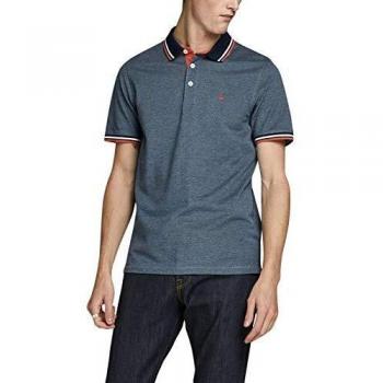 Jack & Jones Slim Fit Short Sleeve Polo Shirt Paulos Denim Blue