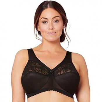 Glamorise MagicLift Full-Figure Lace Support Bra Black Size 90 E