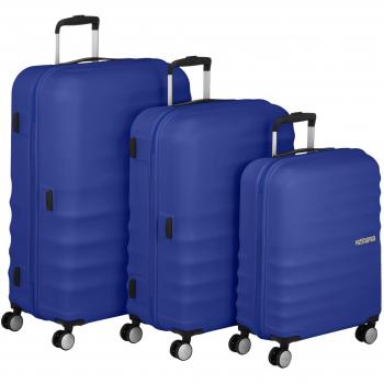 American Tourister 74137/4436 WaveBreaker Juego de 3 Maletas, 96 Litros, Color Azul
