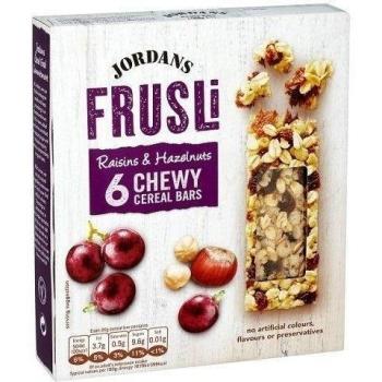 Jordans Frusli Raisin and Hazelnut, 6 barritas x 30 gr
