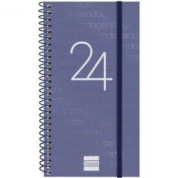 Agenda Finocam 2024 Espiral Year E9 Semana Vista Horizontal 94x171mm Azul Catalán