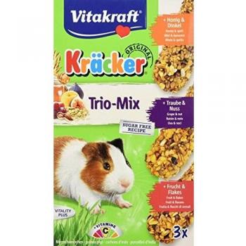 Vitakraft galletas Trio-Mix para cobayas - Combo 3 x 3 uds. (miel, frutas, uva)