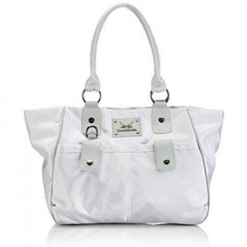 Sansibar Mayenne - Shopper para mujer, color plateado, talla 40x32x15 cm