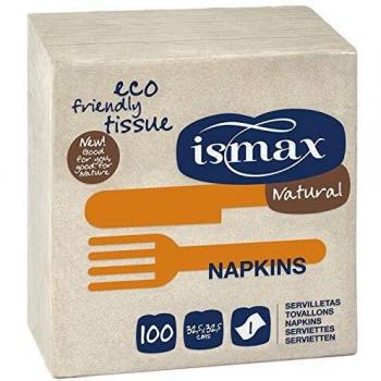 Servilletas Papel Mesa 33x33 Pack 27 Eco Reciclado - 100 unidades Verde Ecologico Natural XXL