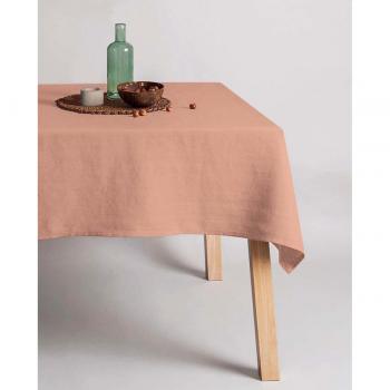 Mantel Hidrofugado MUARÉ - Elegante Mantel Antimanchas de Lino 100% para Mesa Rectangular, Resistente al Agua y de Calidad Superior, Ideal para Interior y Exterior - Fabricado en España