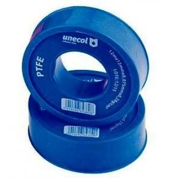 Unecol 8438 Cinta de Teflón PTFE, Blanco Mate, 12 m x 12 mm x 0,075 mm, Densidad 0.28 g/cm³
